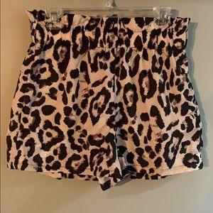 High Waisted Leopard Shorts